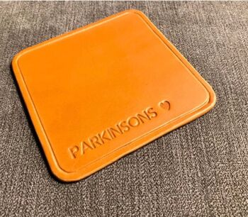 Personalised Stamped Tan Leather Coaster, 9 of 12