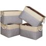 Set Of Four Storage Baskets Foldable Fabric Boxes, thumbnail 4 of 7