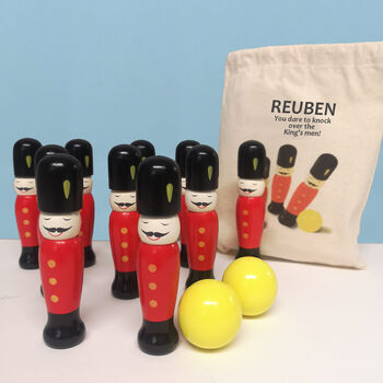 Personalised Penguin Ten Pin Bowling Kit In A Gift Bag, 2 of 5