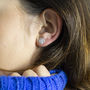 Silver Plated Snowflake Stud Earrings, thumbnail 3 of 9