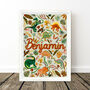 Personalised Dinosaur Nursery Name Print | Hand Painted Prehistoric Wall Art | New Baby Gift, thumbnail 12 of 12