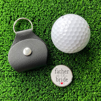 Father Of The Bride Golf Ball Marker And Holder, 2 of 2