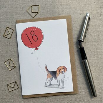 Personalised Beagle Birthday Card, 2 of 5