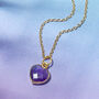 Healing Heart Amethyst Gemstone Necklace, thumbnail 6 of 10