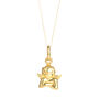 18ct Gold Plated Large Puffy Cherub Pendant, thumbnail 5 of 7