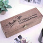 Personalised Wooden Thank You Carved Wine Box, thumbnail 1 of 3