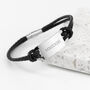 Personalised Men's Roman Numerals Leather Bracelet, thumbnail 6 of 12