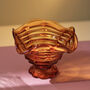Vintage Mid Century Art Deco Glass Bowl Amber, thumbnail 1 of 3