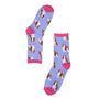 Women's Bamboo Dog Socks King Charles Spaniel Hot Pink, thumbnail 1 of 2