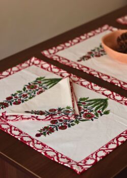 Fern And Floral Table Mat And Napkin Set Of Two, 2 of 3
