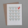 Heart Row Card, thumbnail 1 of 2