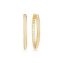 Large Nude Enamel Hoop Earrings, thumbnail 1 of 3
