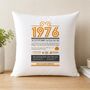Personalised 50th Birthday Gift 1976 Cushion, thumbnail 3 of 10