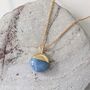 The Orb Blue Opal October Birthstone Necklace, thumbnail 1 of 7