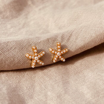 Starfish Pearl Earrings, 2 of 4