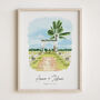 Personalised Wedding Church Watercolour Hand Drawn Sketch – Couple Gift, thumbnail 7 of 12