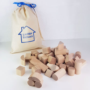 Personalised Wooden Building Blocks Gift Set, 5 of 9