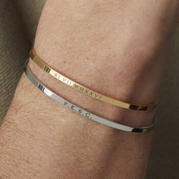 Men's Engraved Stacking Bracelet, 2 of 7