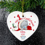 Personalised My 1st Christmas Ceramic Heart Decoration, thumbnail 1 of 2