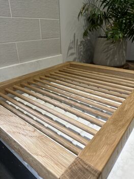 Stunning Solid Oak Draining Board/Rack Made To Order, 2 of 3