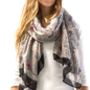 Personalised Or Monogrammed Faded Bird Print Scarf, thumbnail 9 of 12