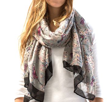 Personalised Or Monogrammed Faded Bird Print Scarf, 9 of 12