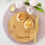 Personalised Spring Family Round Chopping Board, thumbnail 5 of 6