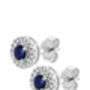 Orla Lab Grown Diamond/Created Gemstone Earrings, thumbnail 2 of 12
