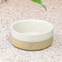 Handcrafted Stoneware Pet Bowl – Milk White, thumbnail 1 of 4