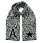 Personalised A Z Initial Leopard Wool And Cashmere Scarf, thumbnail 2 of 6