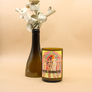 Feministes Wine Bottle Scented Candle, 2 of 8