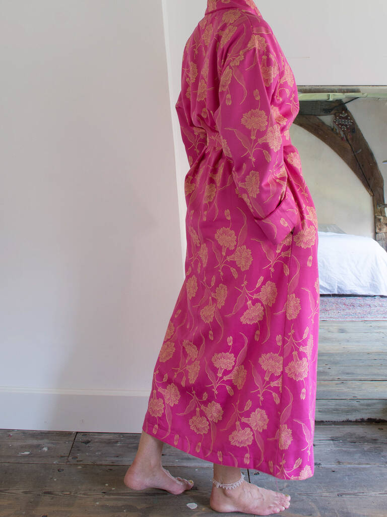 Pink Floral Dressing Gown By Idyll Home