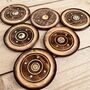 Round Mango Wood Incense Cone Stick Holder Ash Catcher, thumbnail 1 of 7