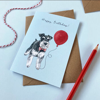 Schnauzer Dog Birthday Card, 2 of 2