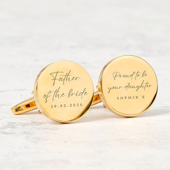 Father Of The Bride Cufflinks Gift From Daughter, 4 of 7