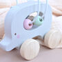 Personalised Wire And Bead Elephant Wooden Toy, thumbnail 2 of 2