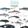Personalised Whale And Dolphin Print, thumbnail 2 of 7
