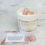 Rose Quartz | Love | Rosewood And Velvet Candle, thumbnail 1 of 4