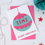 Personalised Bauble Christmas Card, thumbnail 3 of 6
