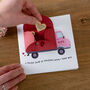 Truck Loads Of Love Valentine's Card, thumbnail 2 of 3