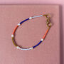 Colourful Stripe Beaded Bracelet With Freshwater Pearls, thumbnail 2 of 6