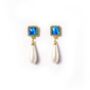 Statement Diamante Opal Earring With Faux Pearl, thumbnail 1 of 8
