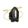 'Dark Love' Agate Gemstone Gold Plated Cuff Bracelet, thumbnail 1 of 5