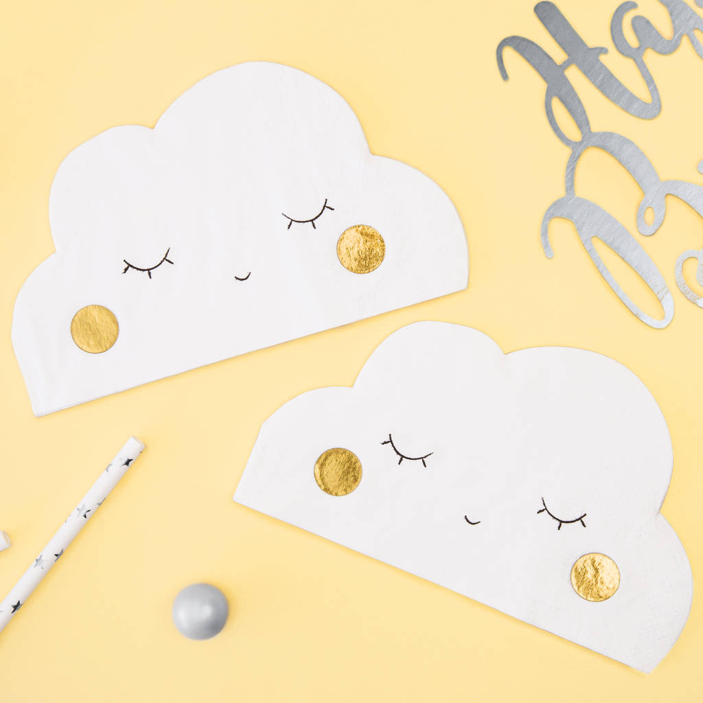 Cloud Shaped Paper Party Napkins, 1 of 2