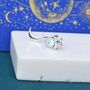 Sterling Silver Firefly And Moon Stud Earrings, thumbnail 2 of 9