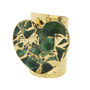 'Molten Heart' Green Stone Gold Plating Ring, thumbnail 1 of 3