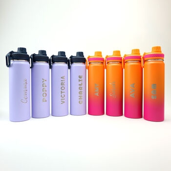 Personalised Stainless Steel Water Bottle 'Recharge', 3 of 7