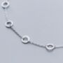 Sterling Silver Circle Detail Bracelet, thumbnail 2 of 4