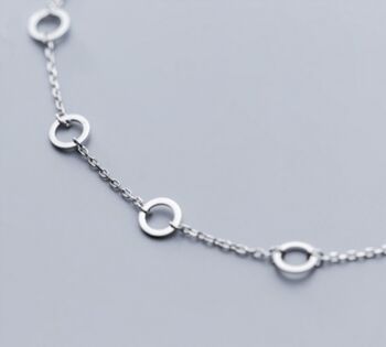 Sterling Silver Circle Detail Bracelet, 2 of 4