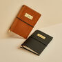Personalised Leather Journal With Brass Plate, thumbnail 2 of 6
